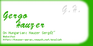 gergo hauzer business card